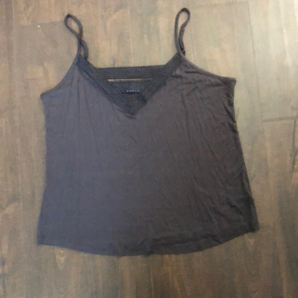 Maurices size Large dark charcoal tank top with adjustable straps
